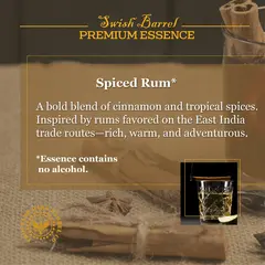 Alcohol-free Caribbean style Spiced Rum Essence inspired by traditional East India trade route spice blends.