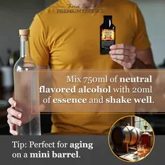 Homemade Apple Flavored Whiskey: Combine 20ml of Apple Whiskey Essence with 750ml of vodka for a delicious, DIY apple-infused spirit. Allow the mixture to rest for 24-72 hours for optimal flavor integration.