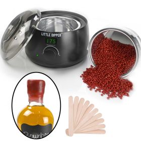 Little Dipper bottle waxing kit electric wax warmer with aluminum pot and red barrel sealing wax beads for whiskey and wine bottles
