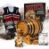 Japanese Blended Peat Whisky Making Kit with oak aging barrel, peated whisky essence pouches, Bootlegger’s Bible guide, and home whiskey barrel aging accessories displayed with Mount Fuji background.