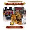Tennessee Whiskey Making Kit with oak aging barrel, premium Tennessee whiskey essence, glass of charcoal mellowed whiskey, and complete DIY whiskey barrel set.
