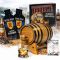 Ultra Peat Whisky home aging kit with oak barrel, peated whiskey essence, smoky Scotch style setup and glass